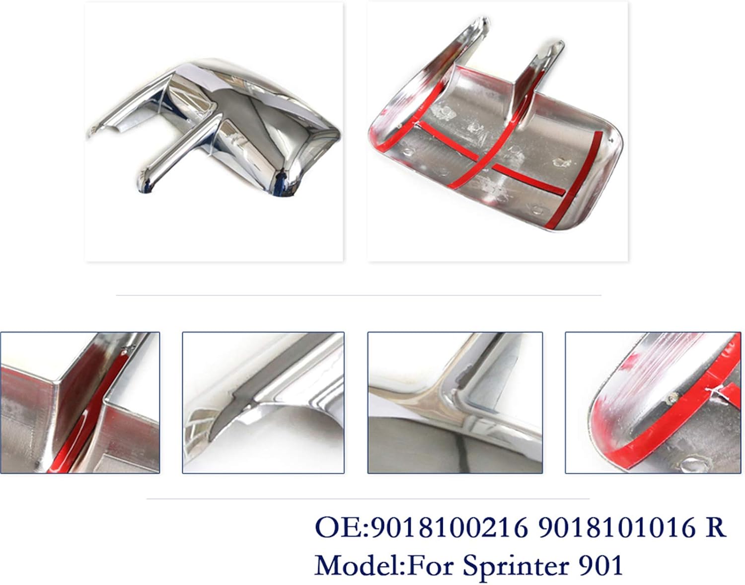 Door Side View Mirror Covers Car Rearview Mirror Protection Cover Caps Front Right for left-hand drive vehicles for Mercedes Sprinter 901 9018100216