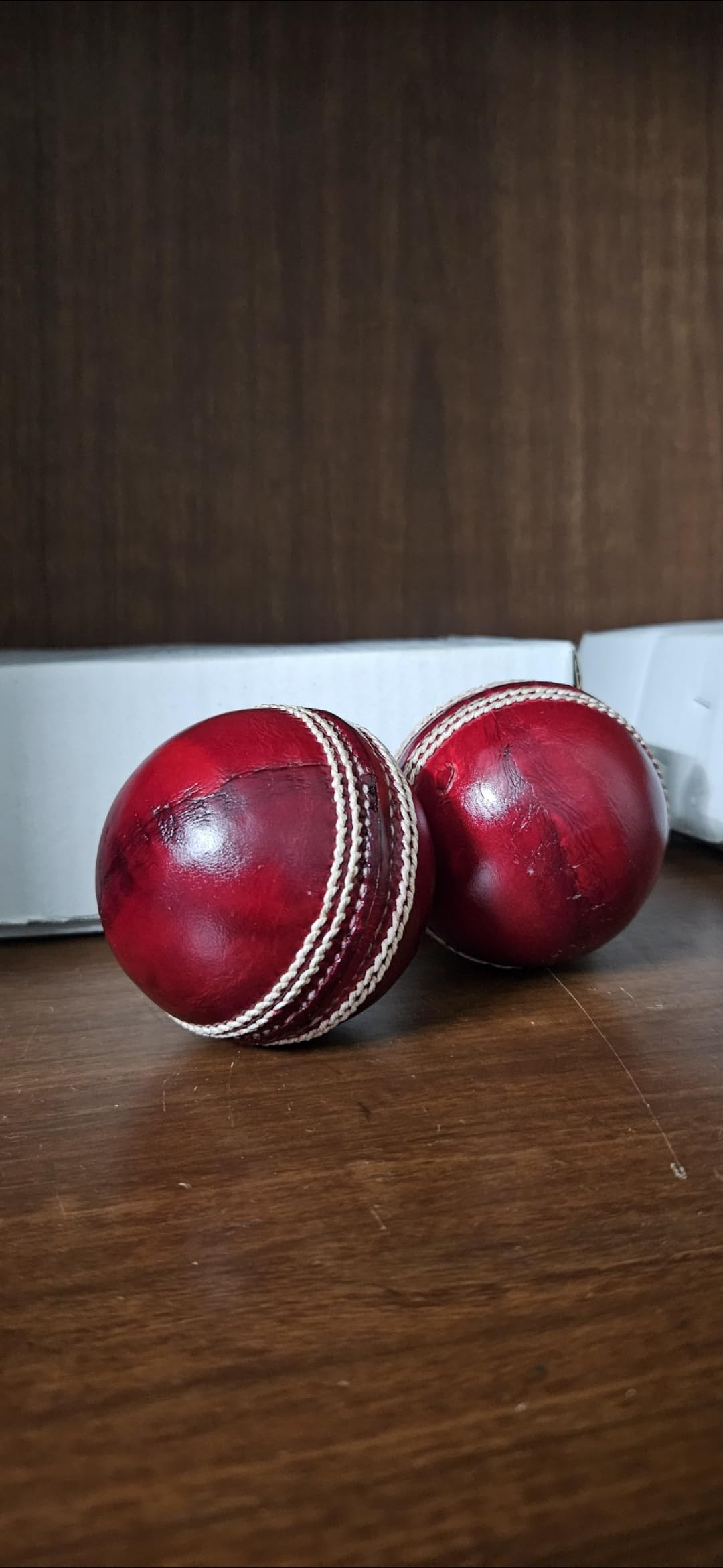 AK 40 Leather Cricket Ball, 4 Piece Construction, Red-image-23