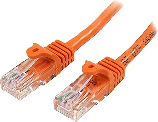 StarTech.com 2 m Orange Cat5e Snagless RJ45 UTP Patch Cable - 2m Patch Cord - Ethernet Patch Cable - RJ45 Male to Male Cat 5e Cable (45PAT2MOR)