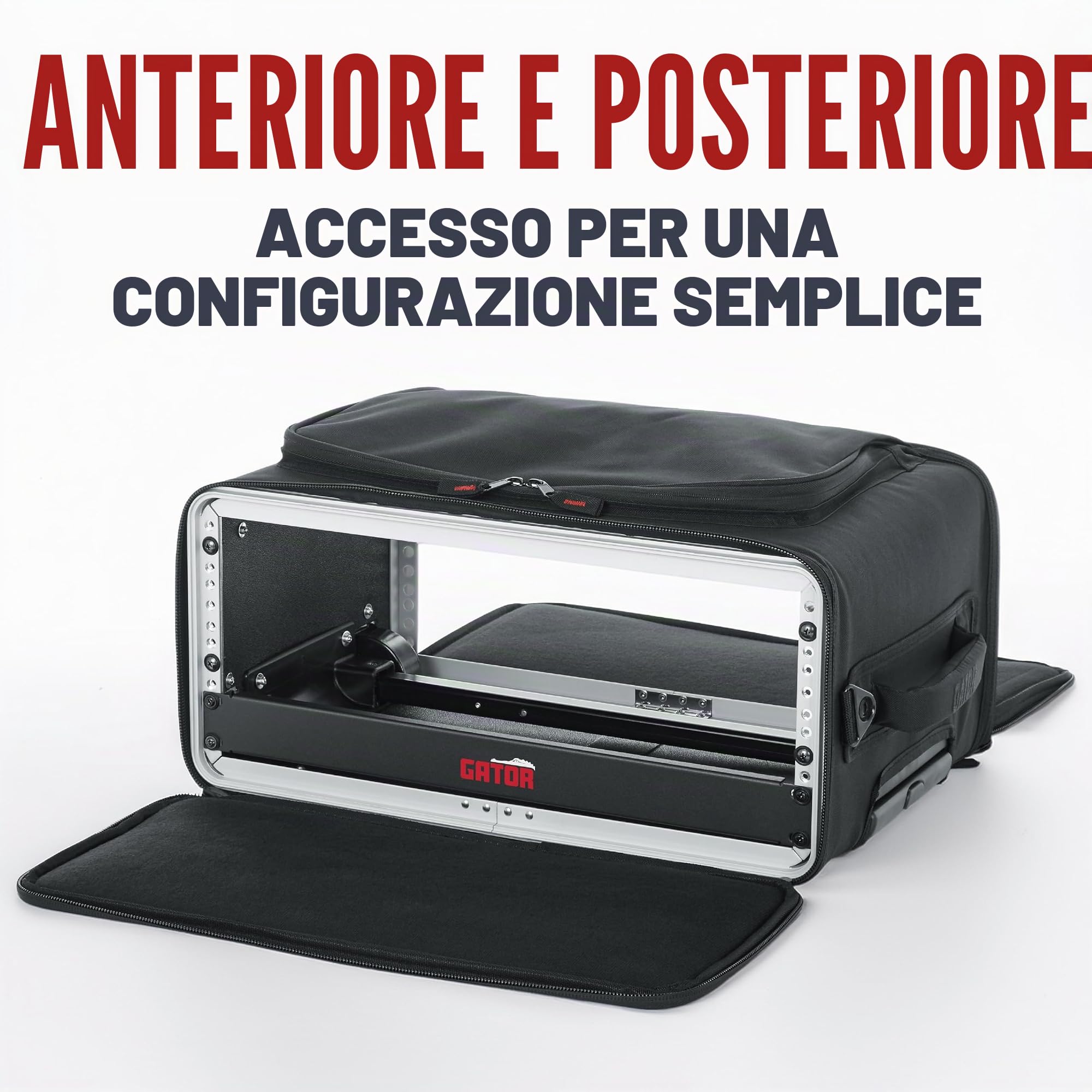 Gator Cases - GR-RACKBAG-3UW - borsa per rack a 3 unità rack, profondità 318mm