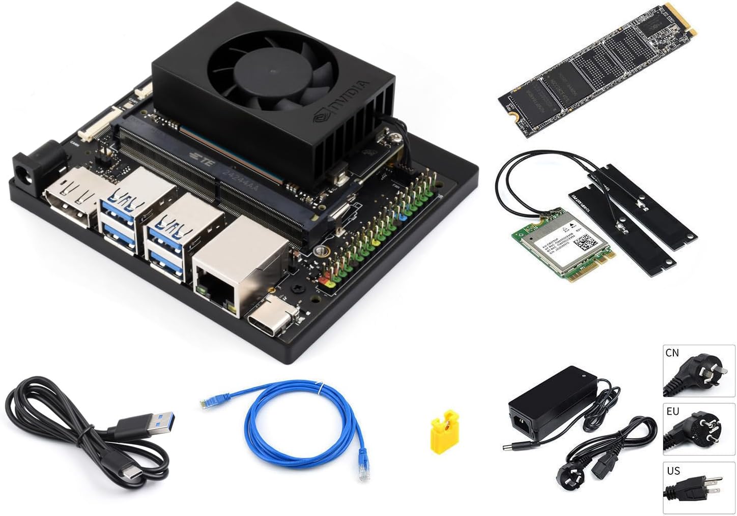 Waveshare Jetson Orin NX AI Development Kit for Embedded and Edge Systems, with 16GB Memory Jetson Orin NX Module