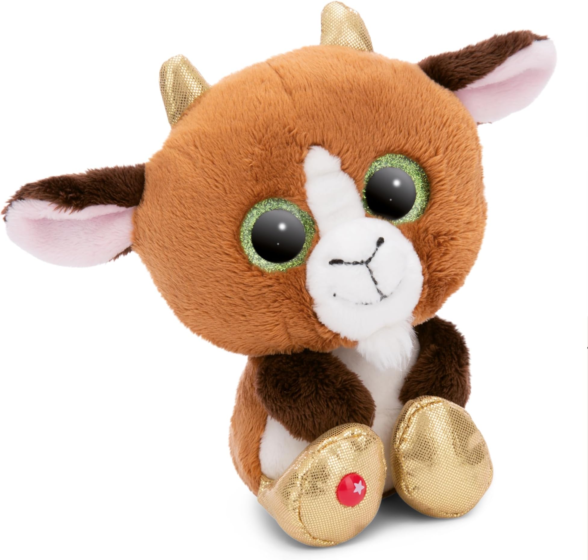 NiciGLUBSCHIS Cuddly Goat Zoggy 15cm Wiggling - Fluffy Soft Toy With Big, Cute Glitter Eyes