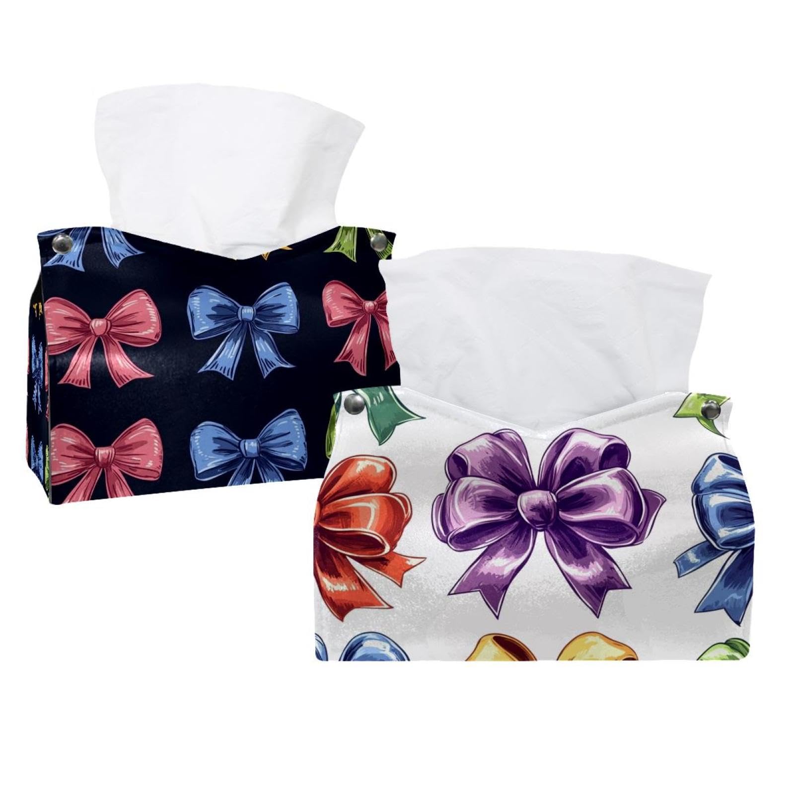 Boîtes à mouchoirs colorés en lot de 2 distributeurs au style chic