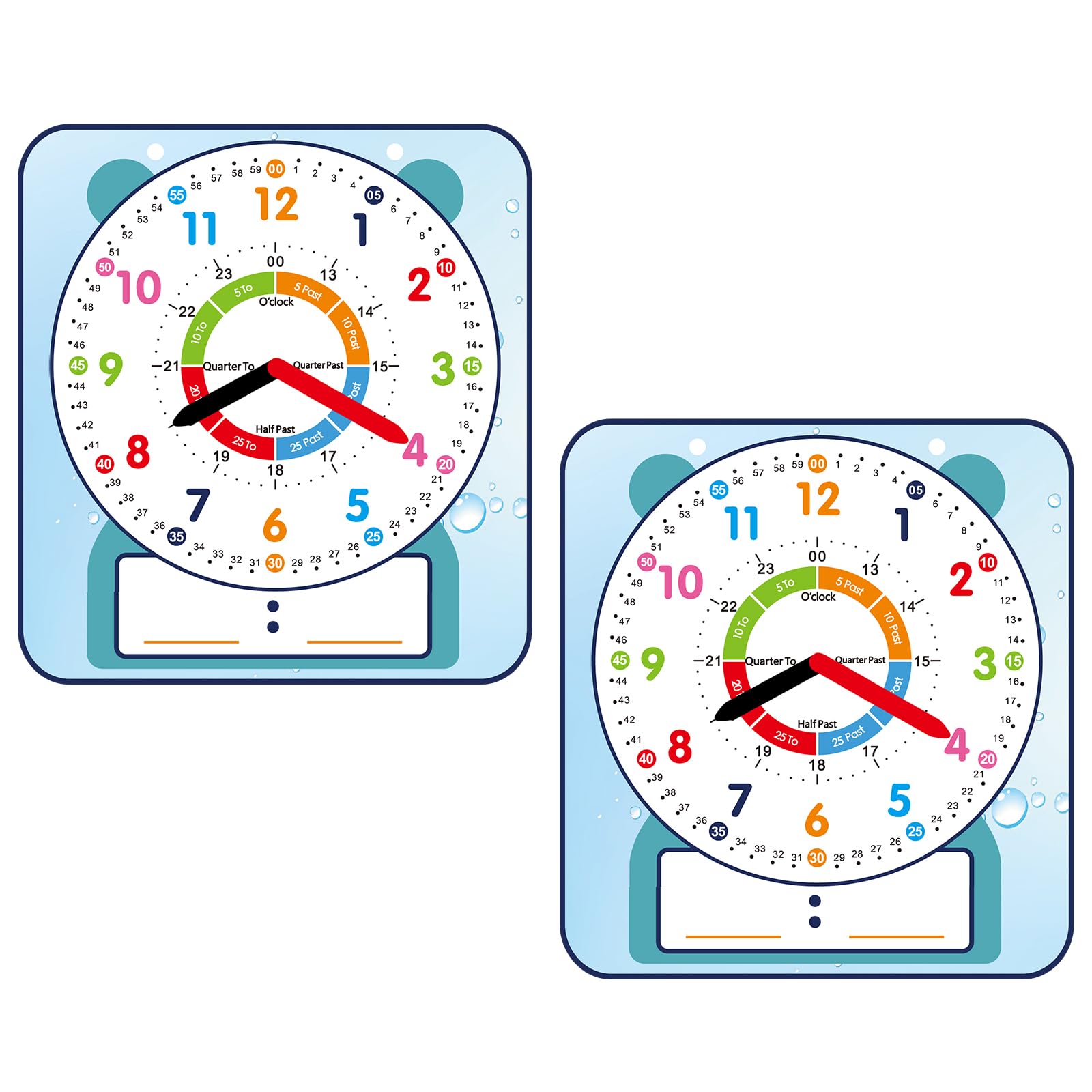 Photo 1 of ANCOMEDO Magnetic Writable Teaching Clock - 2 Pack, Large 12" for Kids