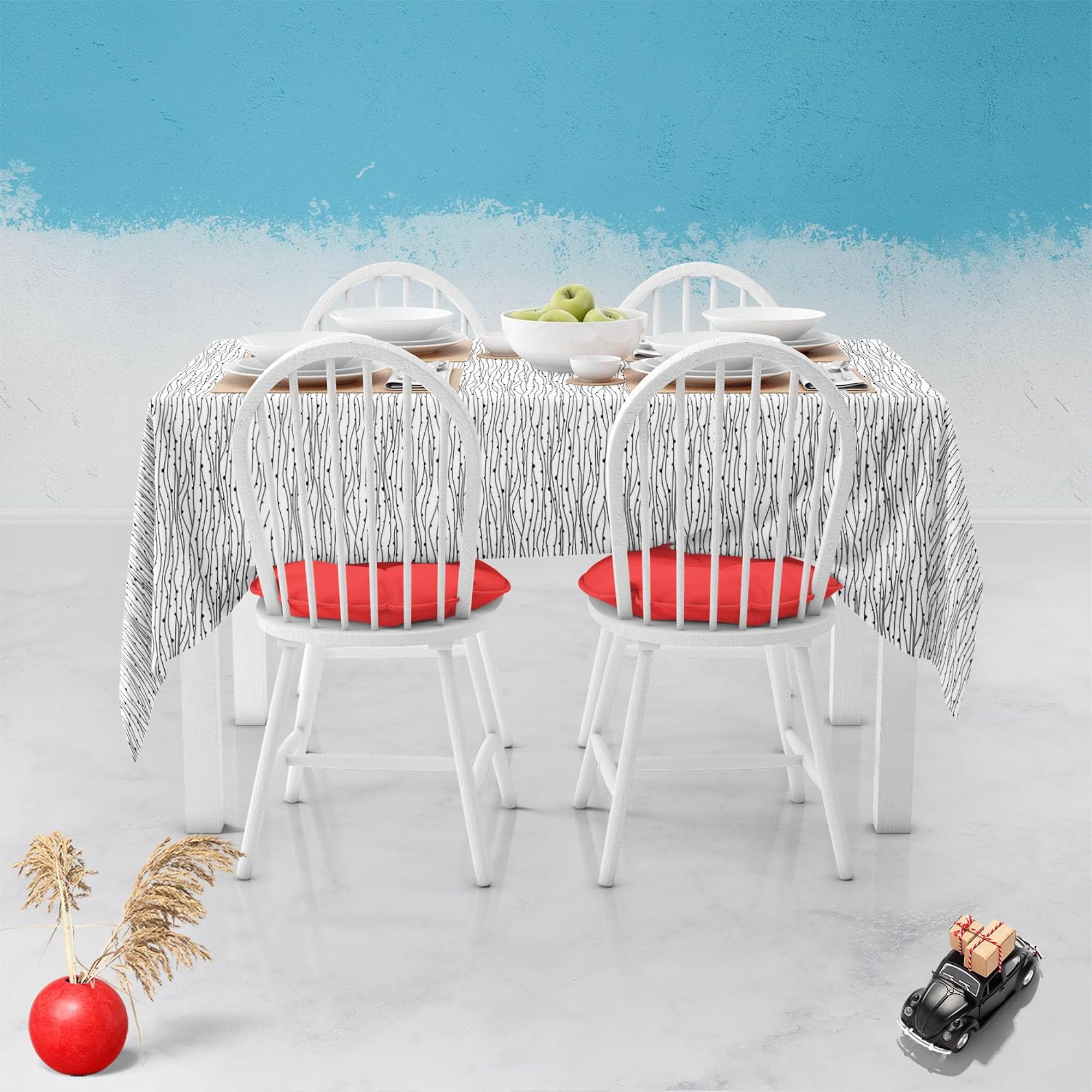 Abstract Style D2 Table Cloth Cover for Dining & Center Table