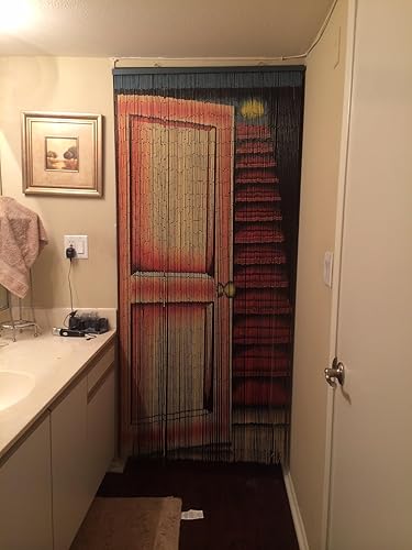 Miniatura 7 de Cortina con cuentas de escalera, de 125 tiras colgantes (+ equipamiento para colgar)