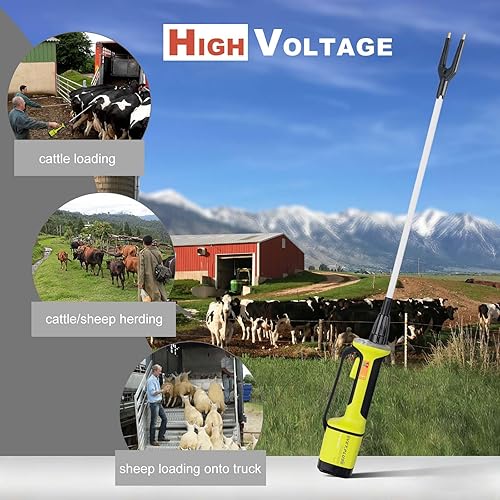 Vista 14 de VETPLUS - Prod de ganado recargable para ganado vaca, perro, cerdo, cabra y oveja, con luz LED de antorcha, equipado con eje flexible.