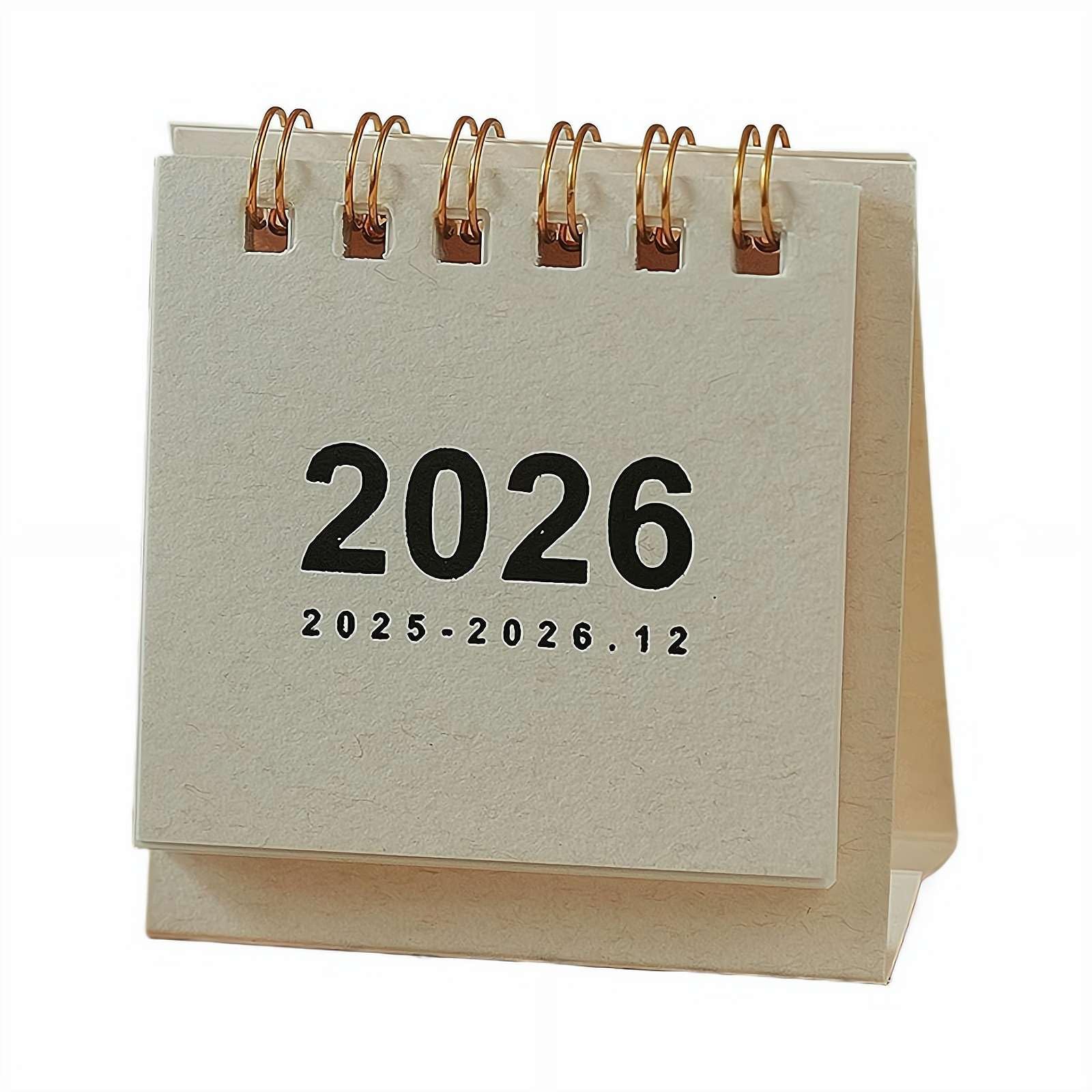 Mini Calendario Da Tavolo 2026 Con Vacanze UK - Rettangolare, Mensile, Con Spazio Note, Supporto Robusto, Nero, 15x7,5x6,5 Cm