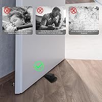 Vista 6 de Topes de puerta para la parte inferior de la puerta en el piso, cuña de tope de puerta de goma premium, topes de puerta apilables resistentes