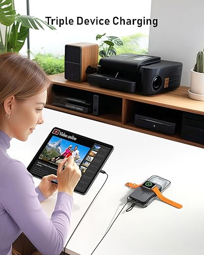 Miniatura 7 de VEGER Cargador portátil con cable integrado (extraíble), batería de mini banco de energía de 10000 mAh, PD 20 W, cargador rápido, accesorio de viaje