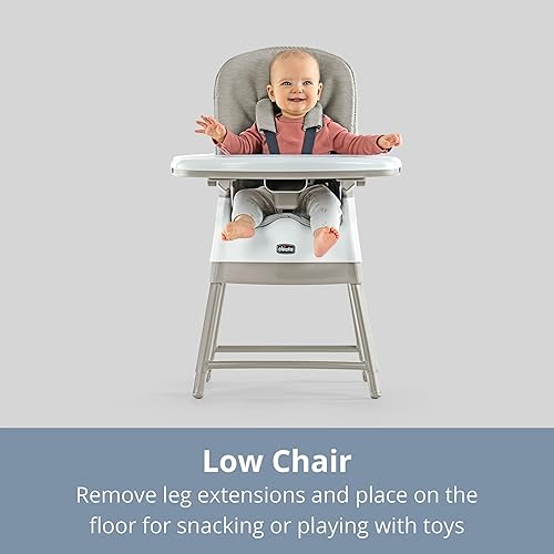 Miniatura 6 de Chicco Stack Hi-Lo - Silla alta convertible multiusos 6 en 1, reclinables para bebés y niños pequeños, fácil de limpiar, silla alta para bebé,