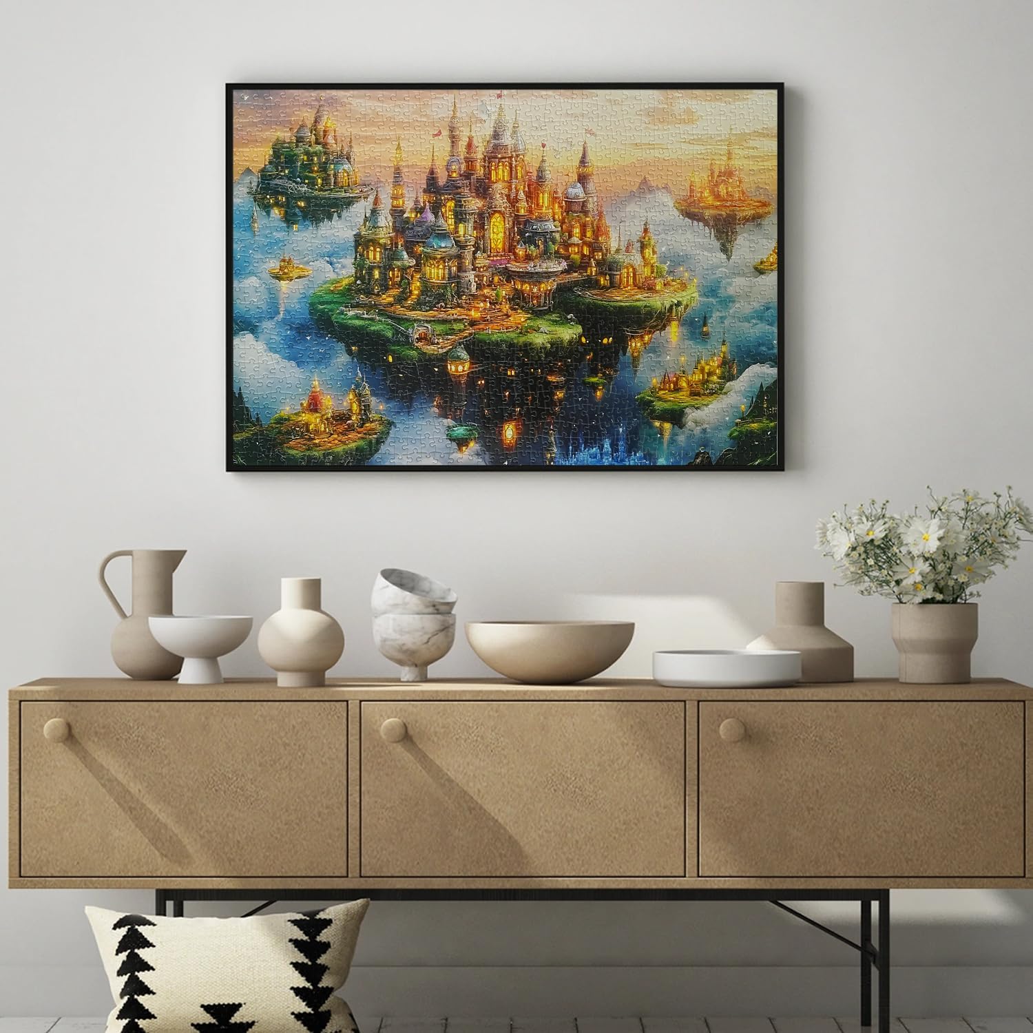Jigsaw Puzzles for Adults 1000 Pieces Impossible Hard Difficult Challenging Puzzles for Adults 1000pc Puzzles City of The Skyward Kingdoms Jigsaw Puzzle 1000 Pieces 28 x 20 inch