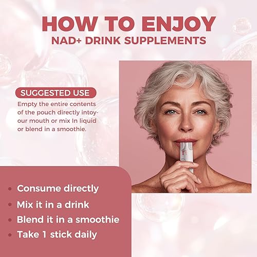 Miniatura 6 de NAD+Suplemento Líquido 1000mg con Resveratrol Paquetes Líquidos Puros