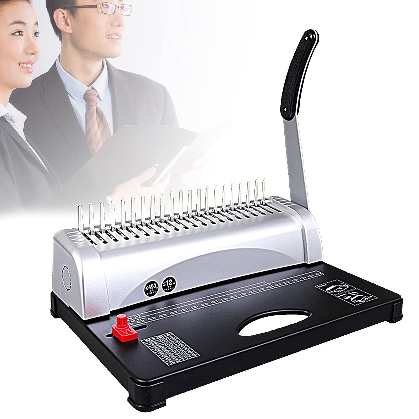 Rilegatrice Fellowes Starlet 2+ - Per Dorsì Plastici, Capacità 12 Fogli, Compatta - Ideale Per Ufficio E Casa - Foto 9