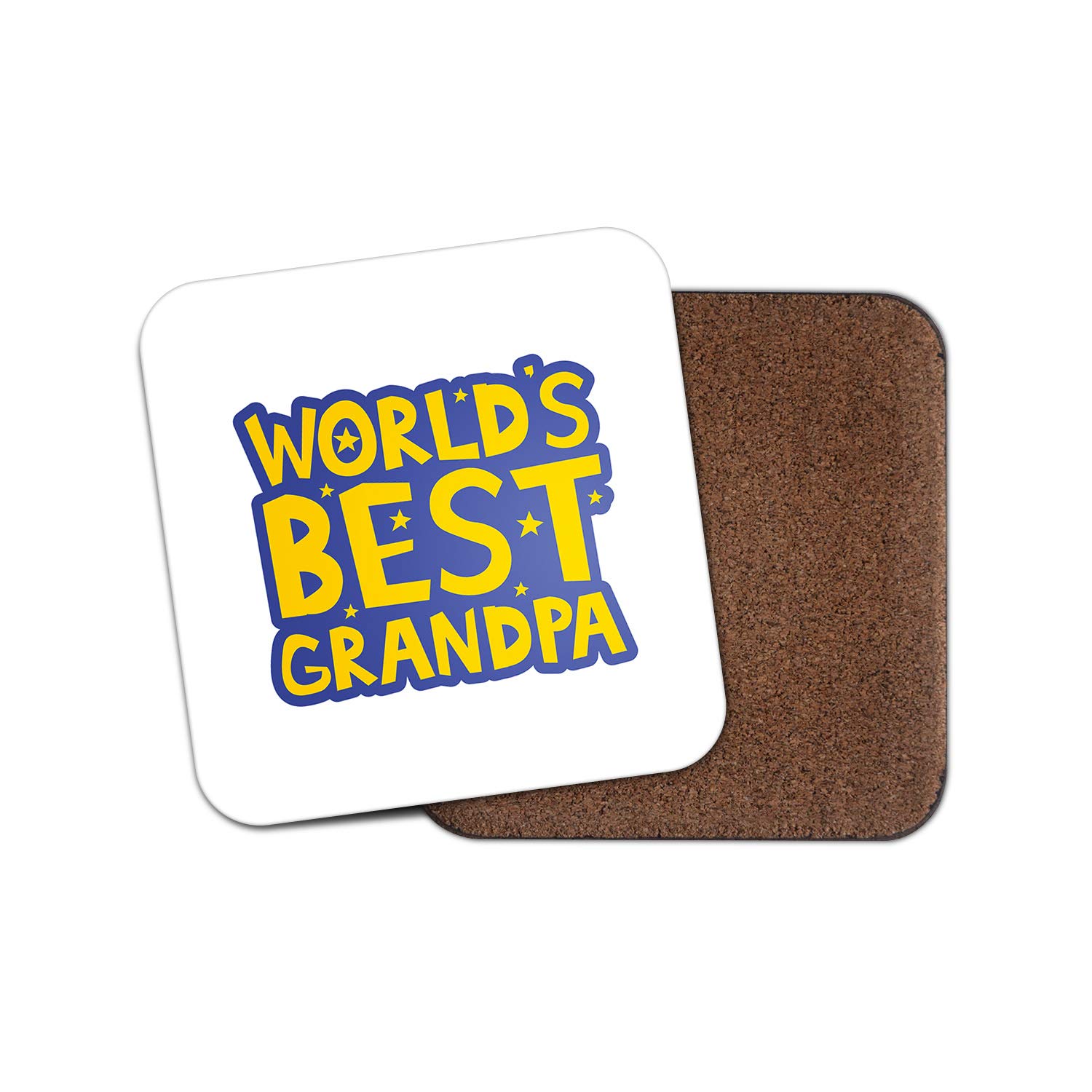 Destination Vinyl Ltd Multicolor 1 X World's Best Grandpa Coaster - Granddad Father's Day Birthday Xmas #19176