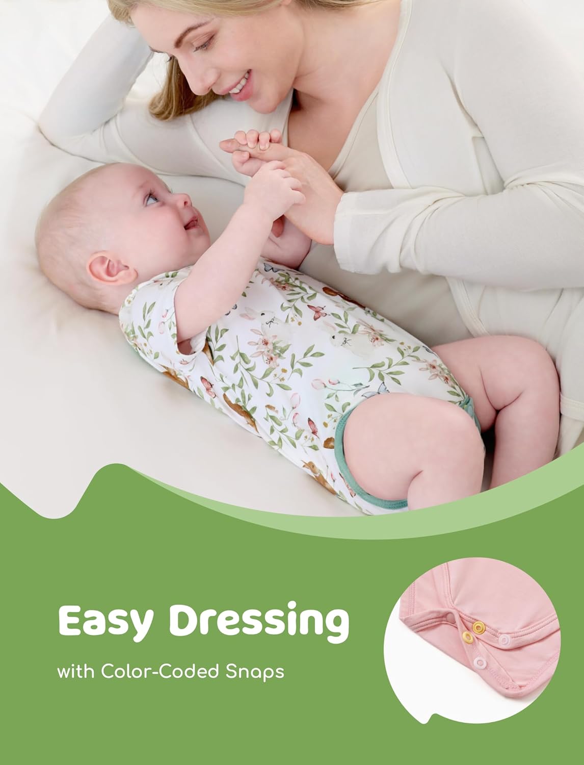 PATPAT Baby Bodysuits Supersoft Bamboo Viscose - Short Sleeve Boys and Girls - Newborn Infant Unisex Clothes Pack - Image 8