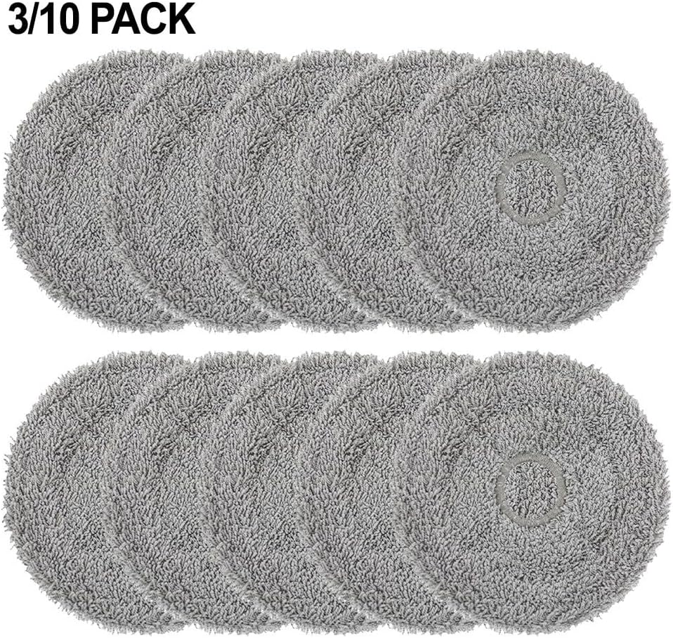 Convenient Package 310 Washable Reusable Mop Cloth (3/10 Cleaning Cloth) U200 U200 Robot Vacuum Cleaner(10 PACK)