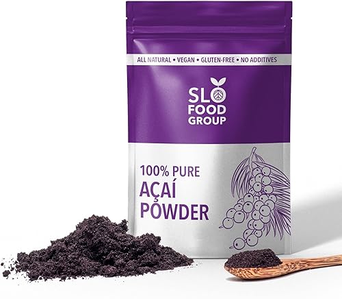 Slofoodgroup Polvo de Açaí liofilizado - Polvo puro de Acai de Brasil (.5 Lb8 oz Açaí)