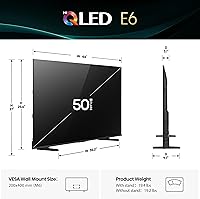 Vista 3 de Hisense Televisor Smart Fire de 50 pulgadas E6 Cinema Series Hi-QLED 4K UHD (modelo 50E6QF, modelo 2025) – Sensor de luz AI, Dolby Vision · Atmos