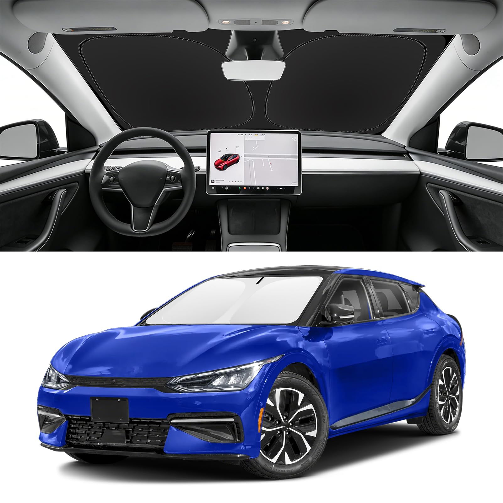Custom Fit Windshield Sun Shade for Kia EV6 2022-2025