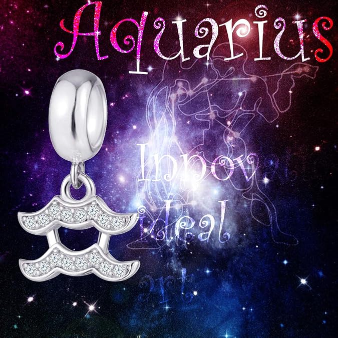 12 Zodiac Sign Charms for Charm Bracelets - 925 Sterling Silver Constellation/Horoscope Pendants
