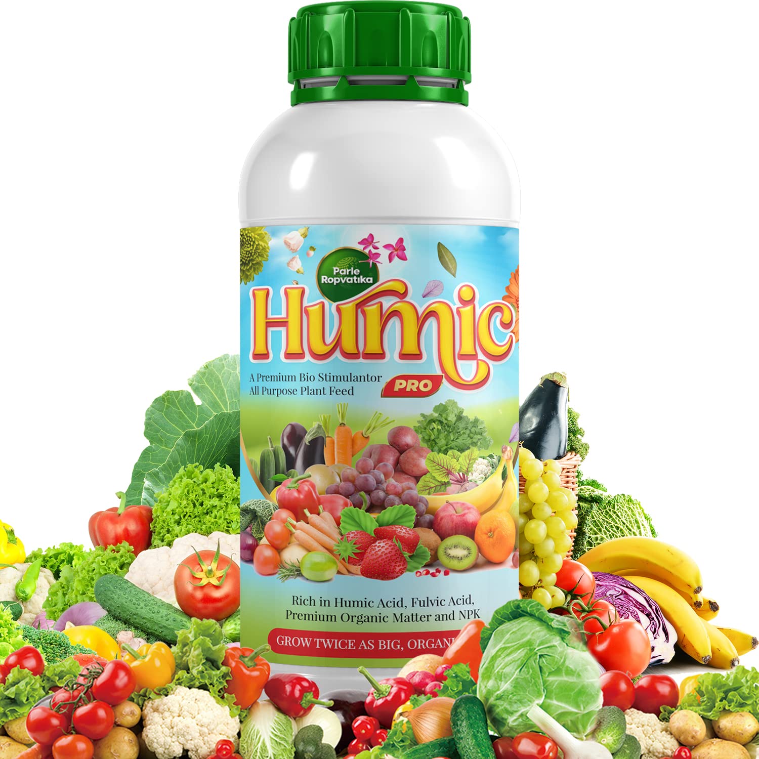 Parle Ropvatika Liquid Humic Acid All Purpose Fertilizer Organic Natural NPK Home Gardening Natural Plant Fertilizer for flower, fruits and vegetable plants (250ml)