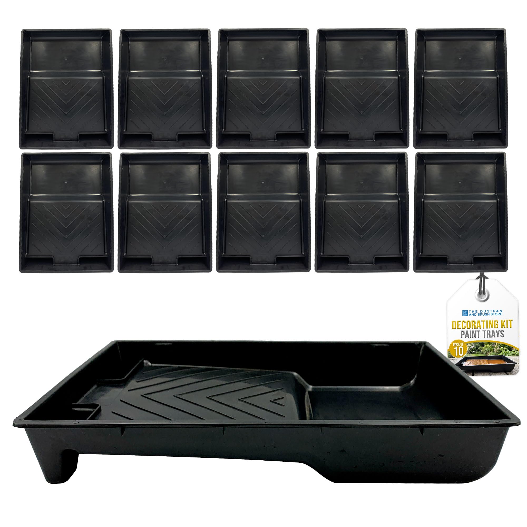Lot de 10 plateaux à peinture en plastique durable de 22,9 cm de large