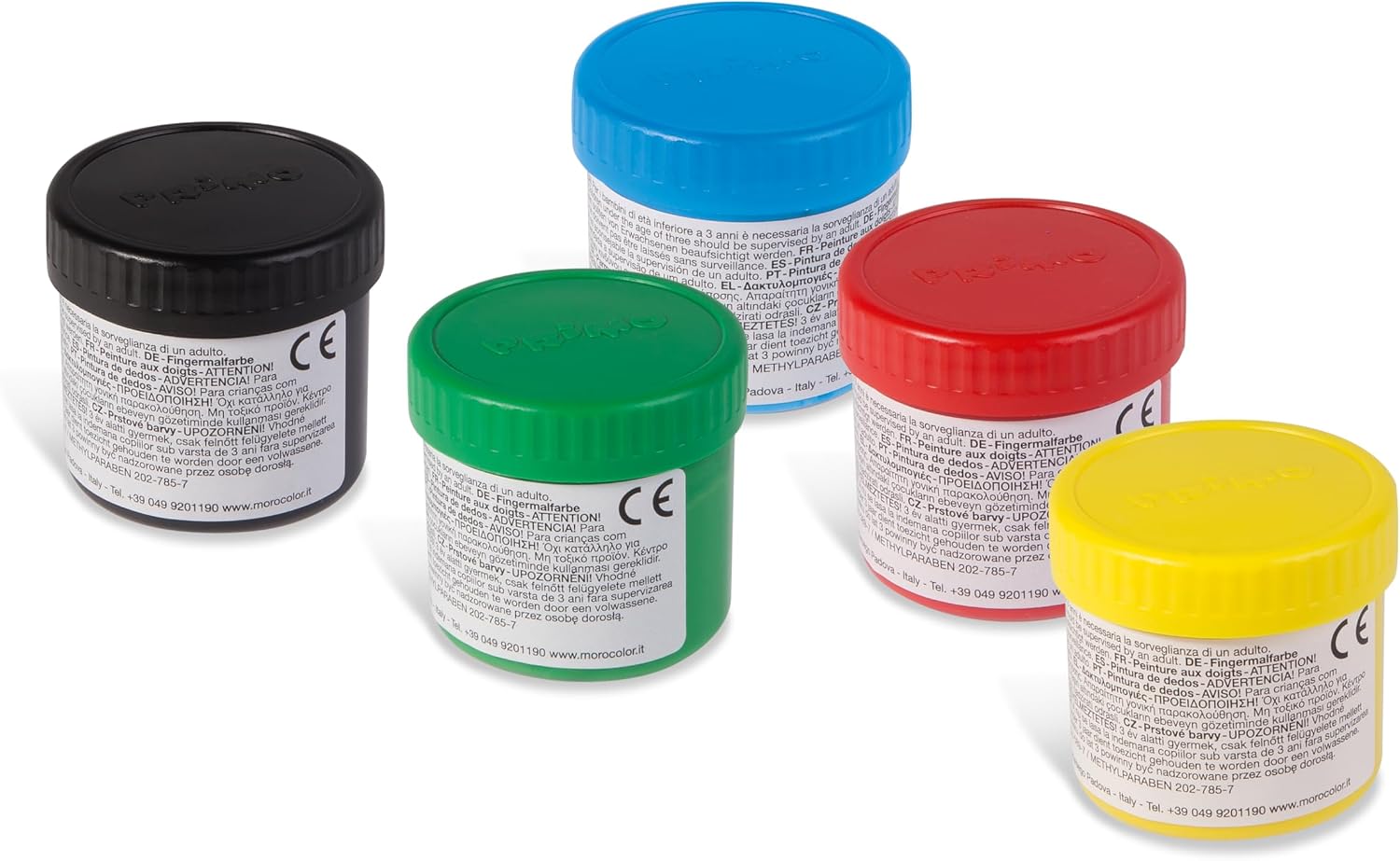 Primo Finger Paint Set, 6-Color Set, Non-Toxic, Smooth, For Young Artists