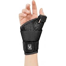 Thumb and Wrist Brace for Tendonitis - Thumb Spica Splint for Arthritis Pain, Trigger Thumb Support, Carpal Tunnel Pain Relief, Tendonitis and Sprain StabilizerBlack