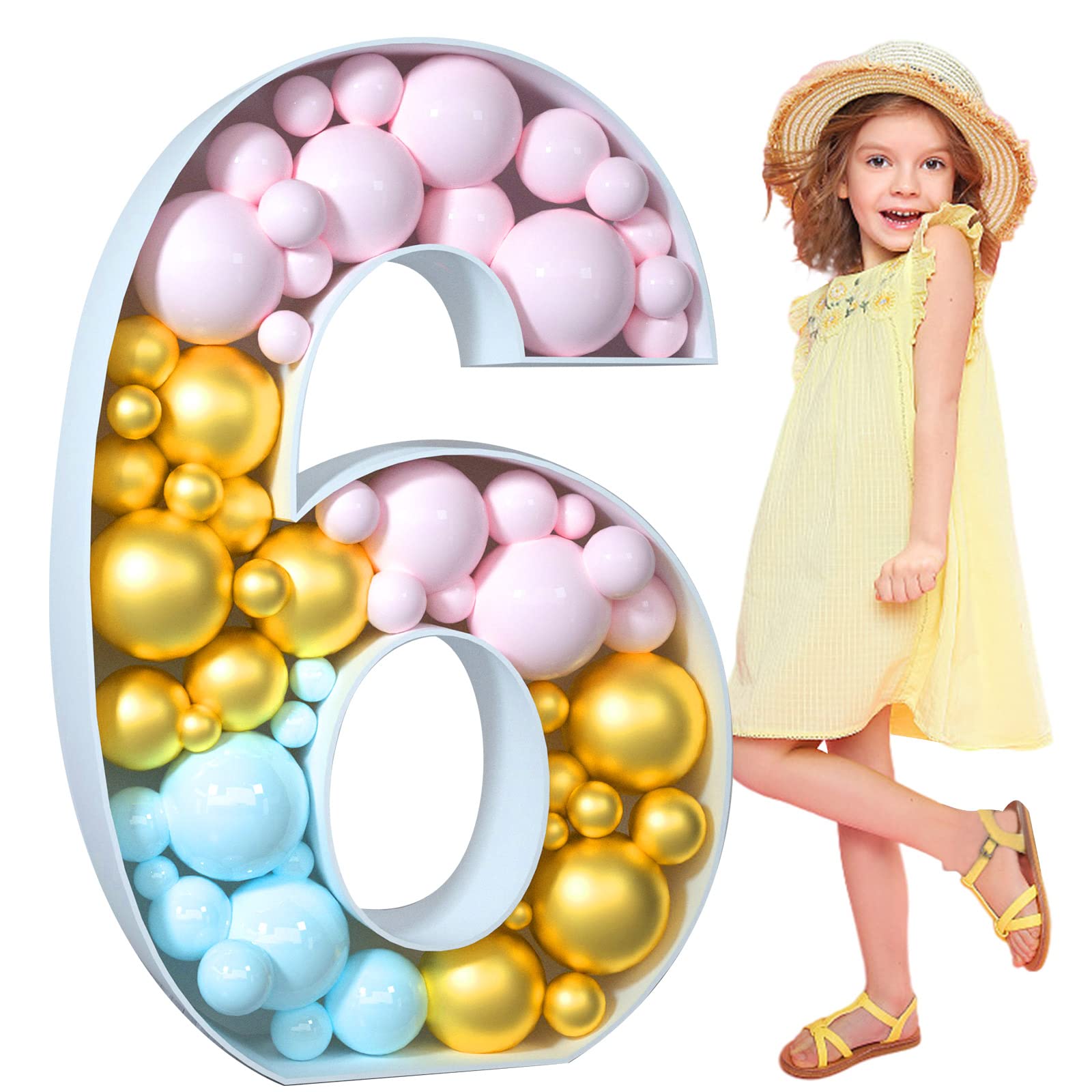 Buy 4FT Marquee Number, Mosaic Numbers for Balloons, Light Up Mosaic