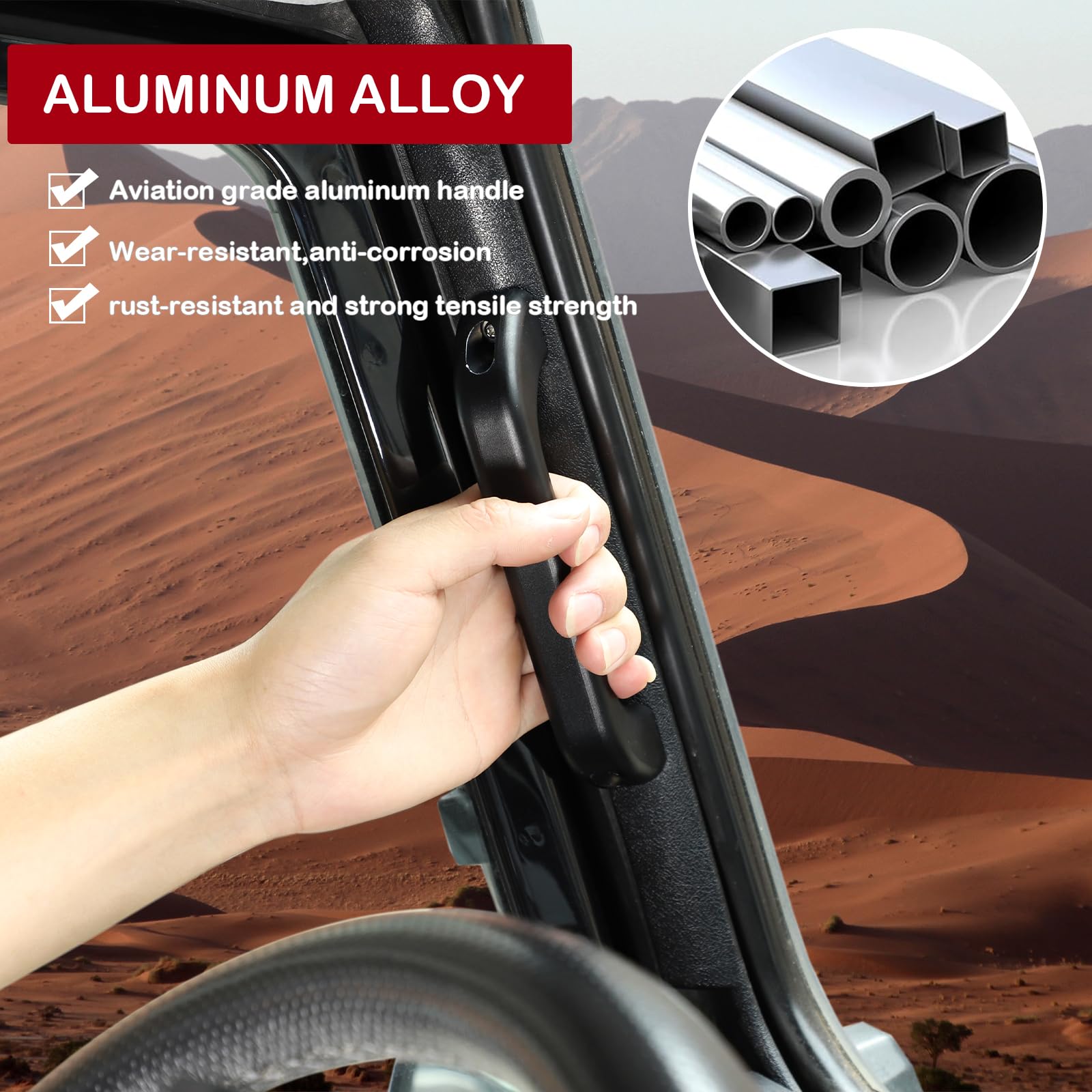 Aluminiumlegierung Auto A-Säule Haltegriff Trim für LR Defender 90 110 2004-2018 Auto Innenraum Zubehör (Stil A)