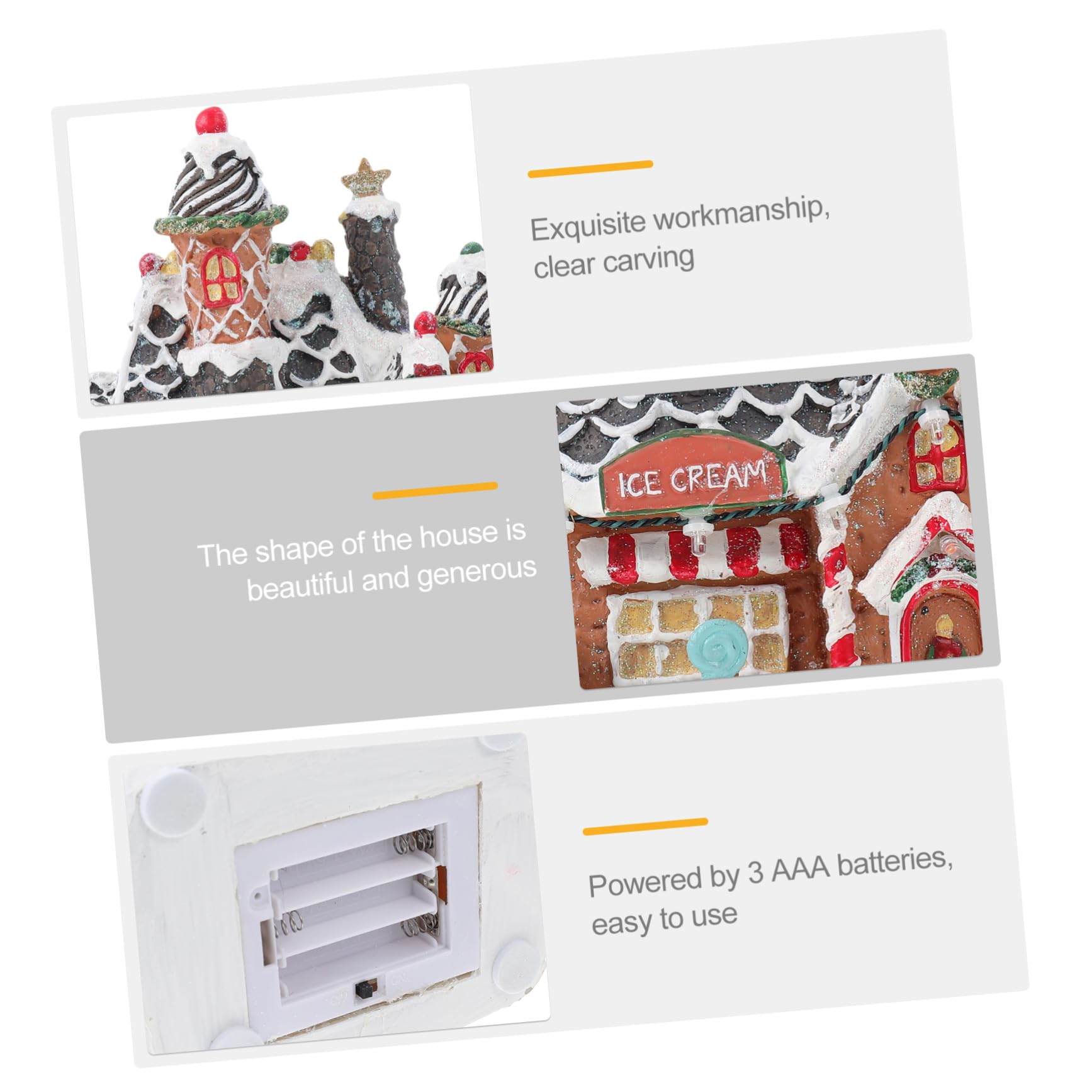 Świąteczna Ozdoba LED Śnieżny Domek Wystawę Świecący Imprezy Xmas Prezent Świąteczny Idealny Do Dekoracji Domu i Biura