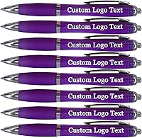 Vista 6 de Bolígrafos personalizados con nombre, logotipo de texto personalizado, retráctiles, bolígrafos personalizados para iglesia, oficina, negocios, 100