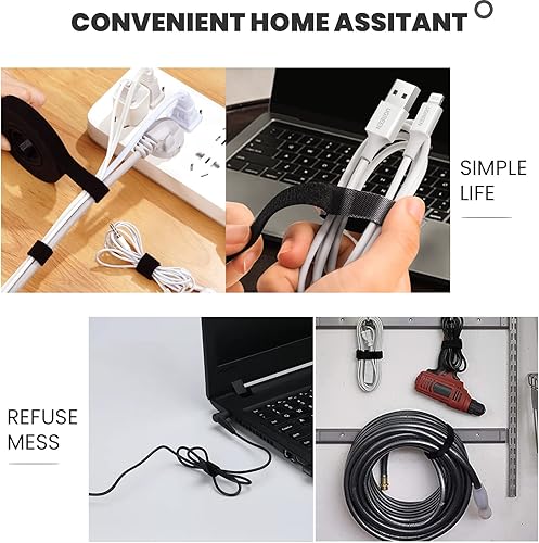 Miniatura 6 de Cinta adhesiva de gancho y bucle para coser no adhesiva de 34 pulgadas de ancho cinta de cierre de cinta blanca de 164 pies de largo cinta de cierre