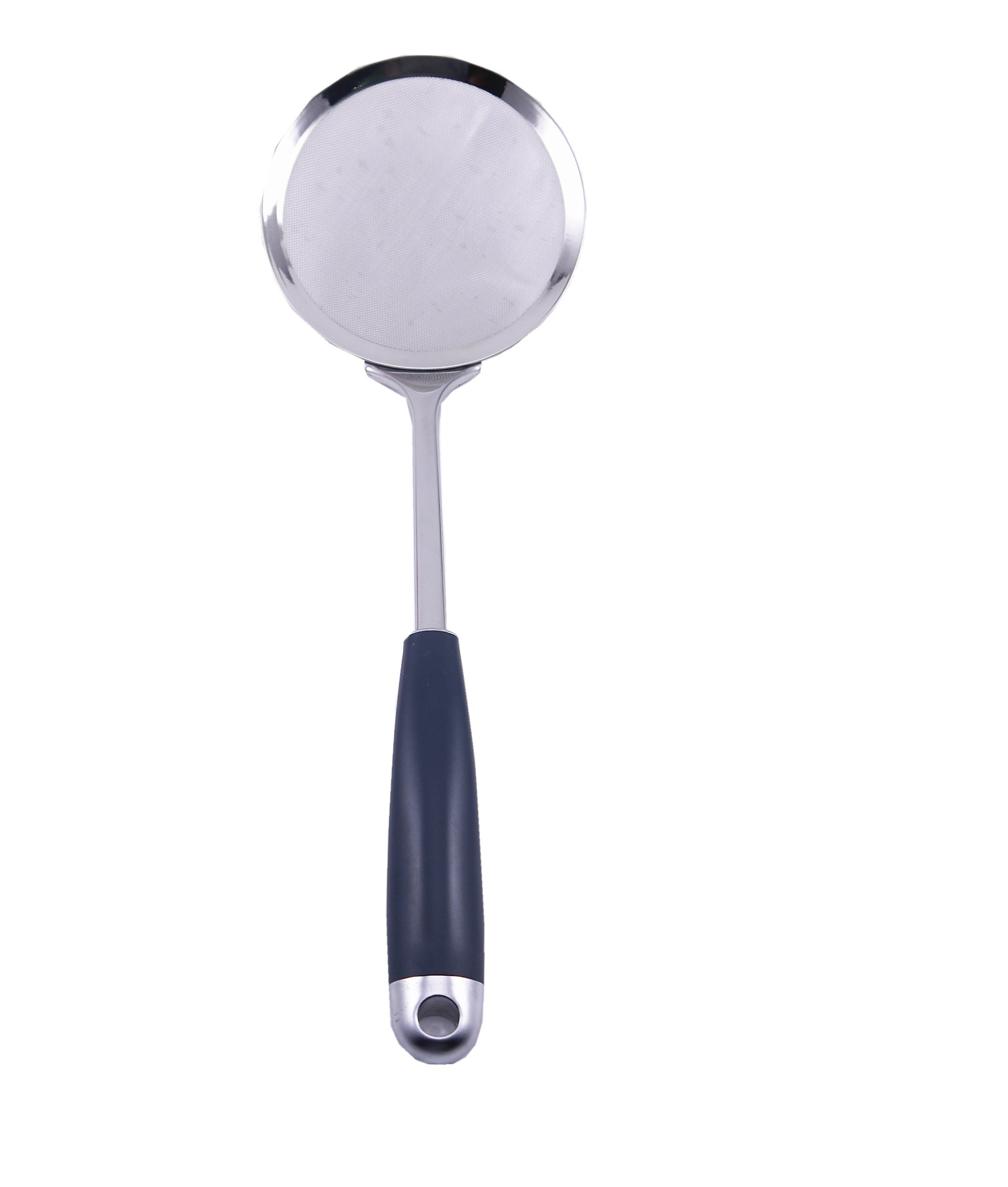 Colador de malla fina, 5 "colador de cocina acero inoxidable cocina herramientas Hot Pot espumadera, de espuma y grasa pesca cuchara con mango largo