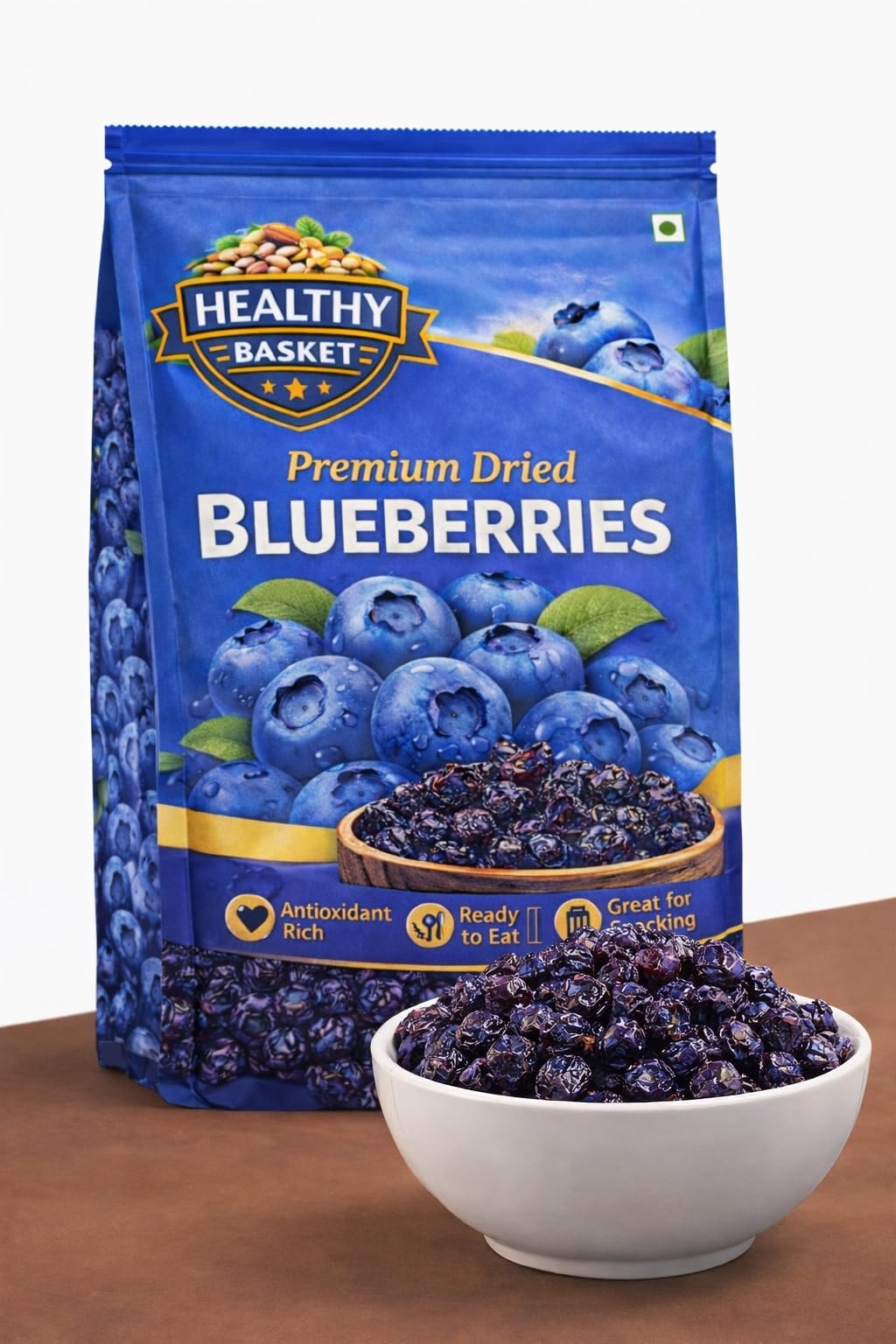 HEALTHY BASKET Premium Dried Blueberries 250gm | Naturally Dry Blueberry | Sweet & Tangy Flavor | Perfect for Baking, Cooking, Cereals and Snacks-image-9