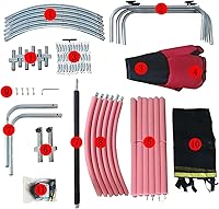 Vista 12 de Trampolín para niños, cama elástica ajustable para bebés con aro de baloncesto, 440 libras para interiores y exteriores con recinto (amarillo)