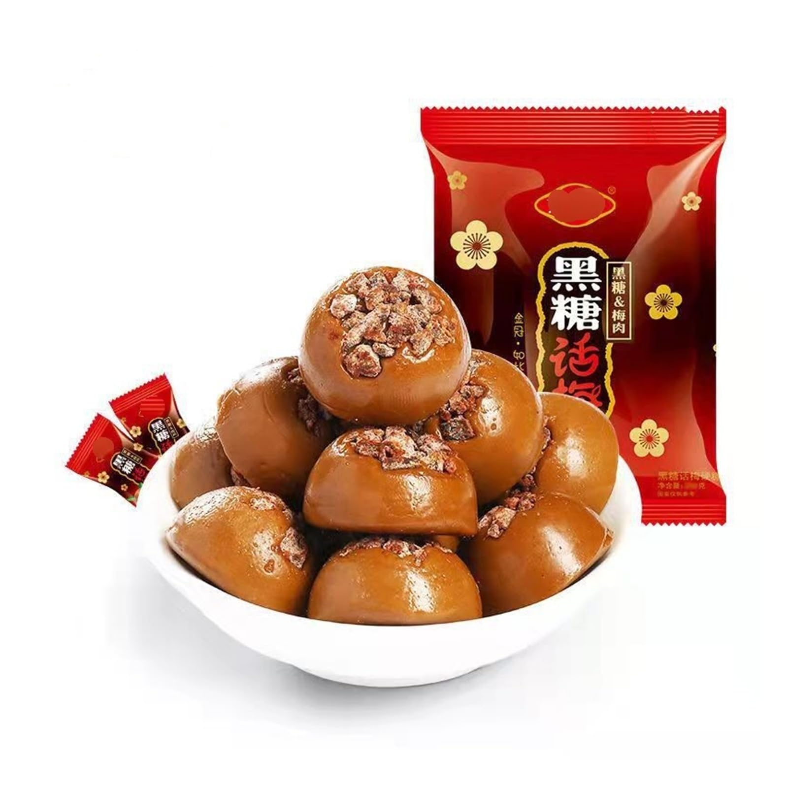 Süße Und Saure Pflaumen-Schwarzbonbons 250 G, Die Milden Schwarzen Zucker Mit Pflaumengeschmack Kombinieren, Lässige Süßigkeiten
