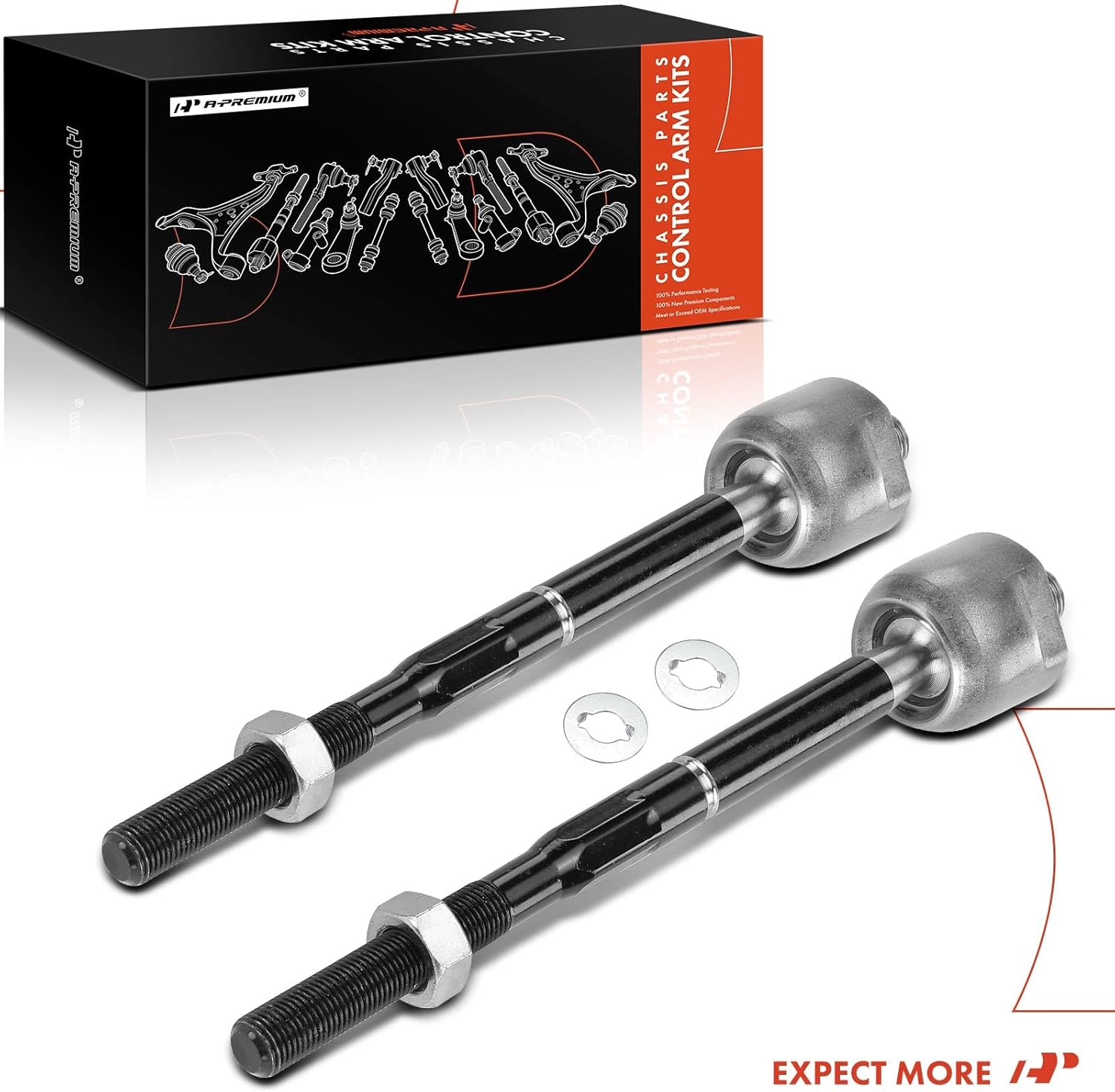 A-Premium 2 x Front Inner Tie Rod Ends, Compatible with Nissan Sentra 2013-2019, LEAF 2018-2023, NV200 2013-2021 & Chevrolet City Express 2015-2018