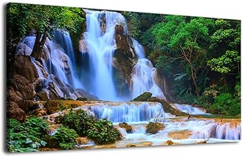 絵画 Mountain waterfall 絵画 Mountain waterfall 絵画 Mountain waterfall Vintage Oil