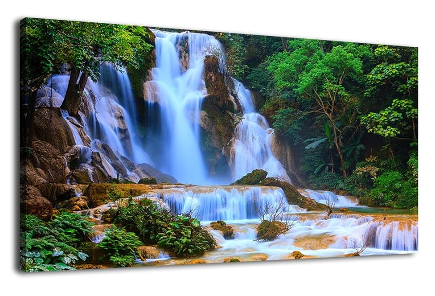 Amazon.com: arteWOODS Waterfall Wall Art Living Room