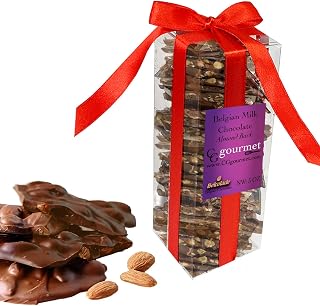 Belgian MILK Chocolate Salted Almond Bark Gift Box