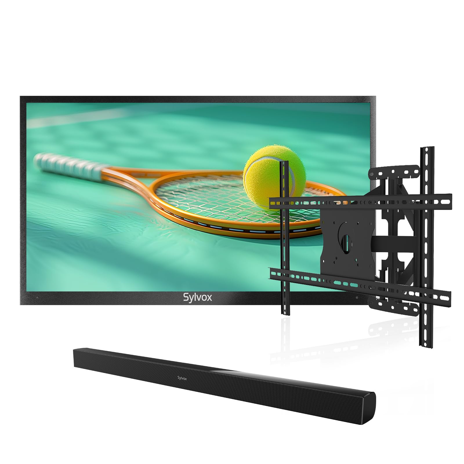 SYLVOX Outdoor TV 75-Inch Waterproof Smart TV 2000 nits Full Sun TV 4K Dolby Atmos Waterproof Soundbar Adjustable