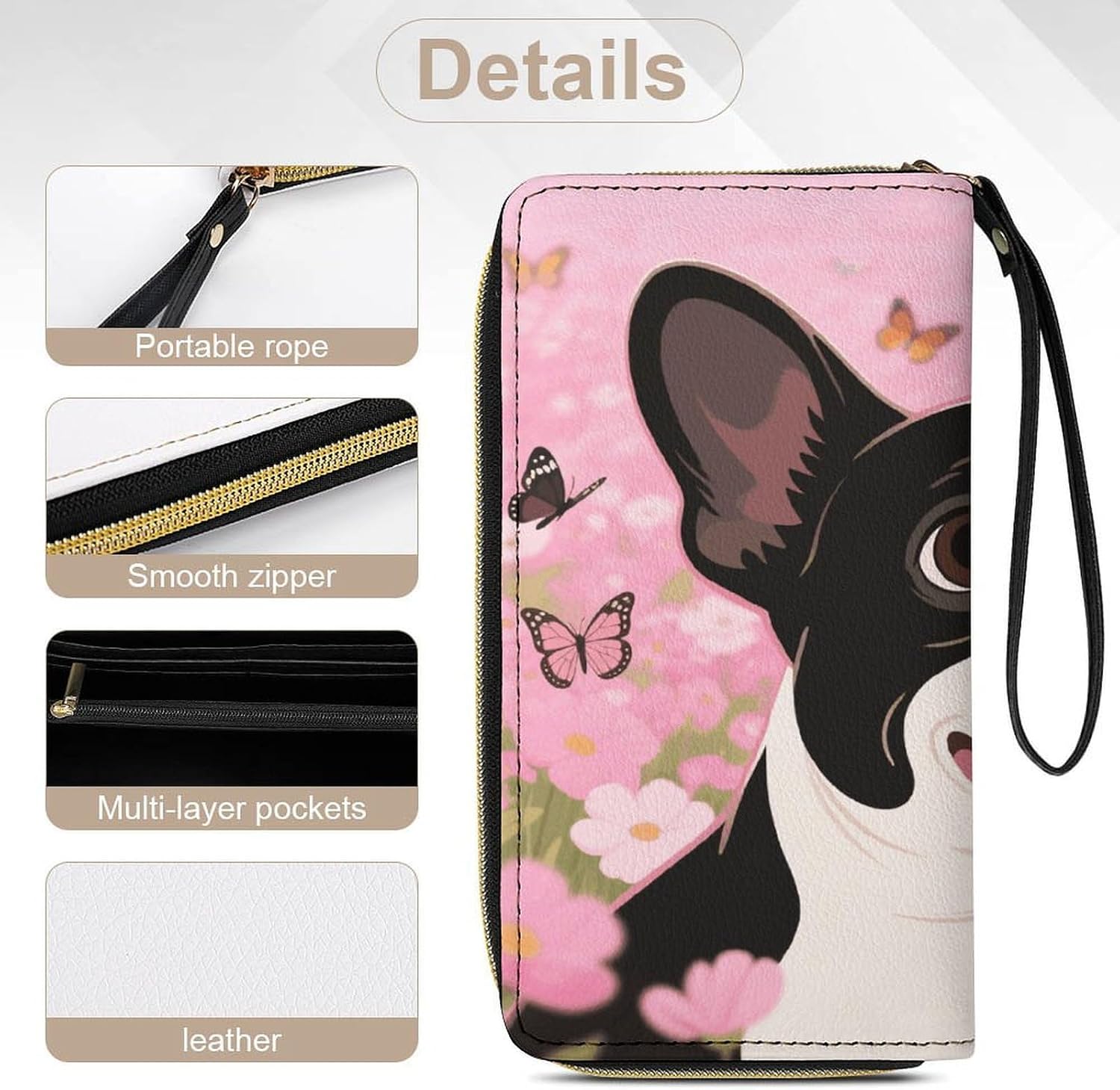 Cartoon Dogs Face PU Leather Stylish Wallet image 5