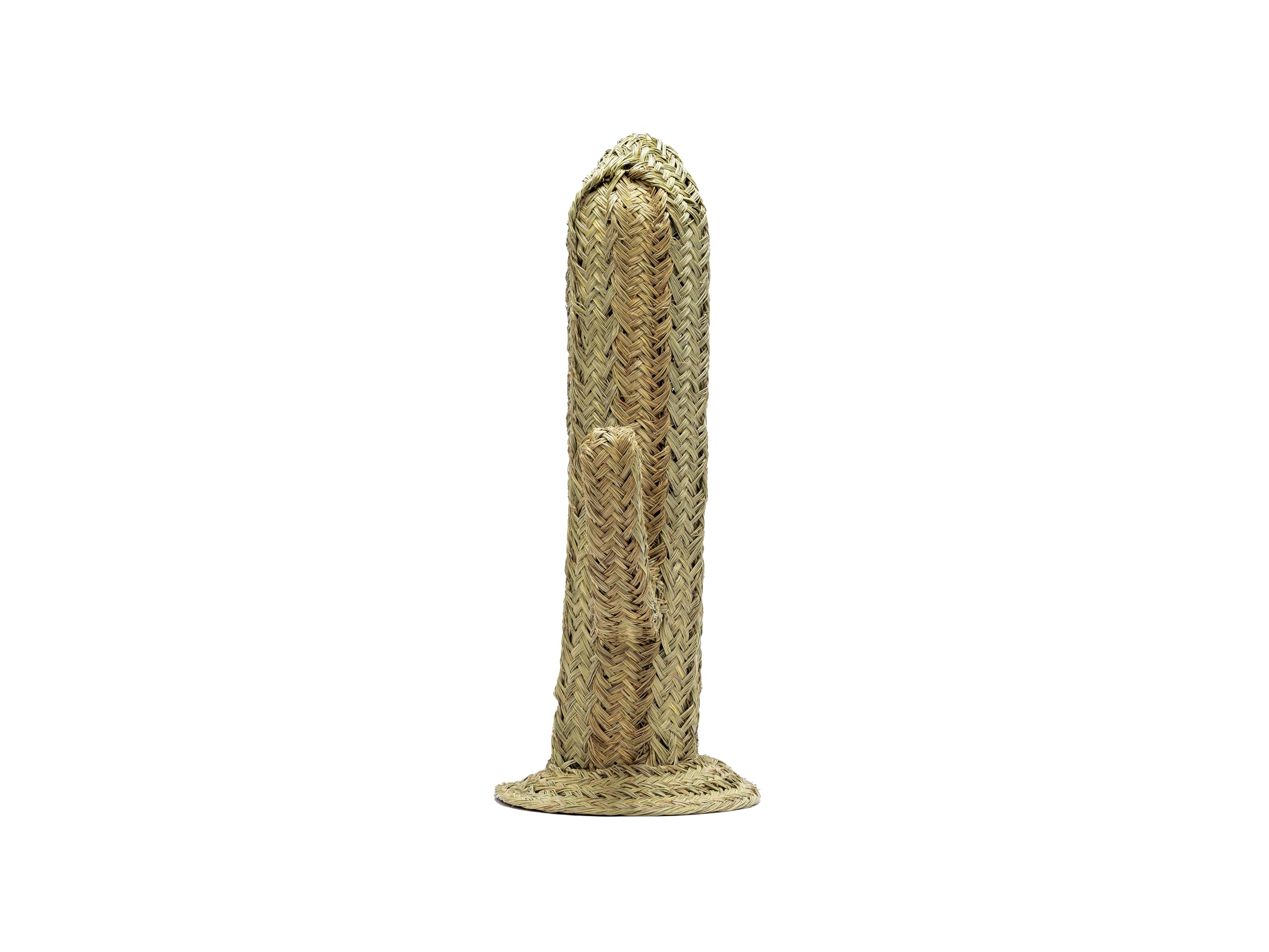 Cactus Decorativo de Fibra Natural, Hecho a Mano en Marruecos, 80 cm, Diseño Trenzado