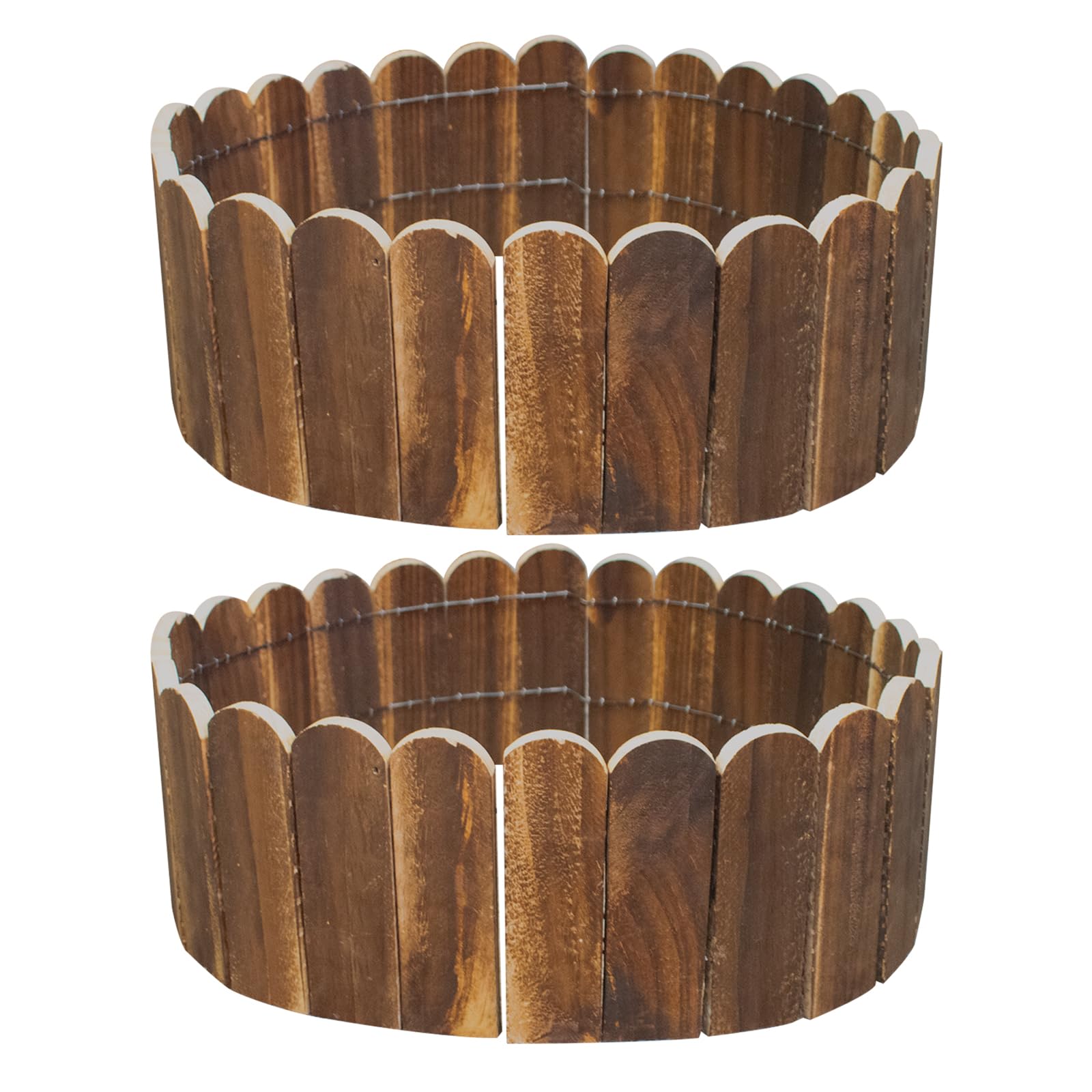 Bordura de jardín de madera, valla enrollable, valla de jardín 120x15cm, borde enrollable flexible de madera, decoración de jardín, mini valla de jardín para jardín