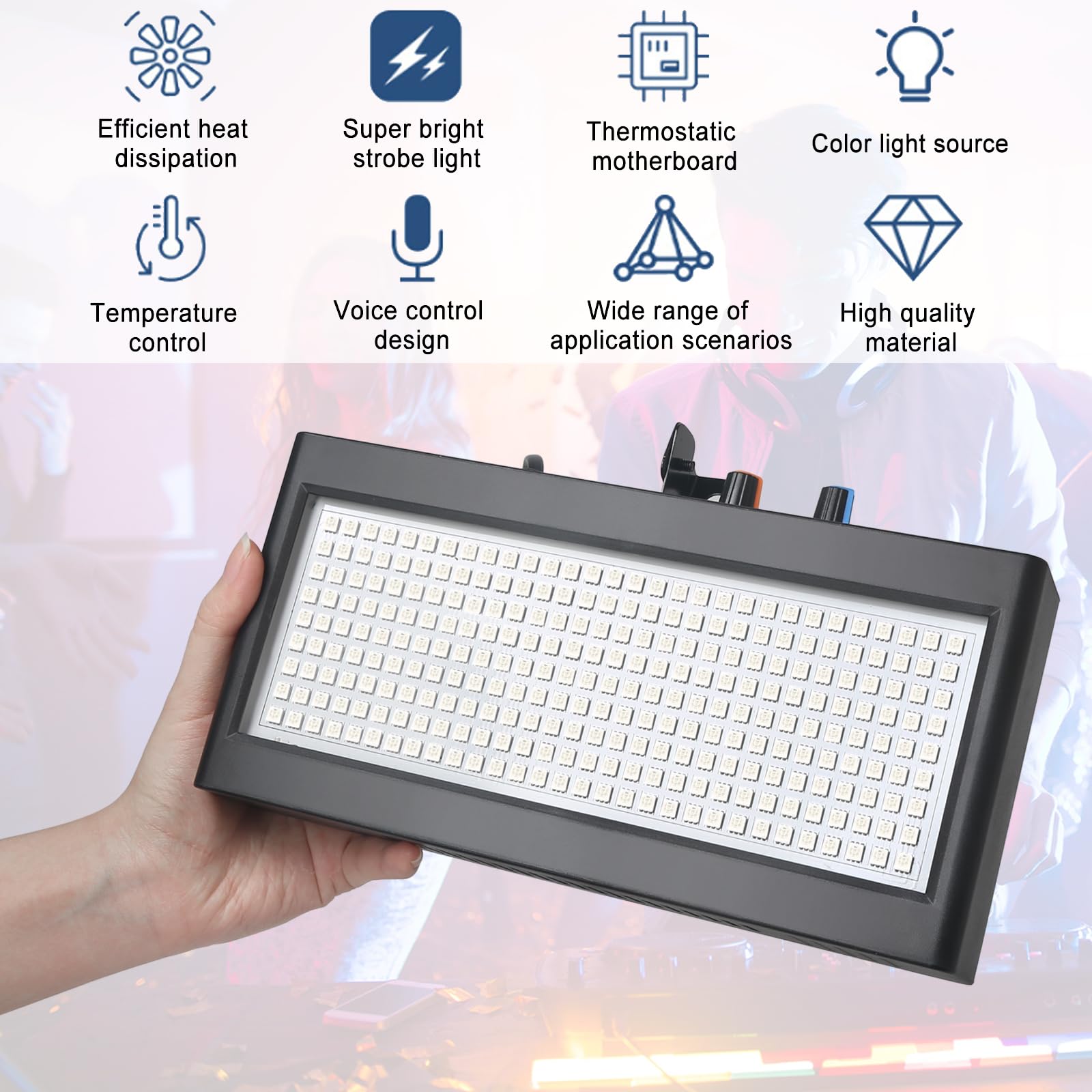 270LED Stroboscope Telecommande Dj Jeux de Lumiere Pour Soiree Strobe Light, LED Couleur Lumière Stroboscopique Avec Télécommande Flash Disco Lights Stromboscope Soirée Projecteur Lumiere Soiree