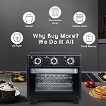 Air Frier Grille-pain Oven Combo 10QT, 3-Layer Cuisson Air Four à fryer avec fenêtre visible, Aérographes à comptoir avec 3 Contrôle du genou, cuisiniers 6 tranches de pain à la fois, Idéal pour la petite cuisine