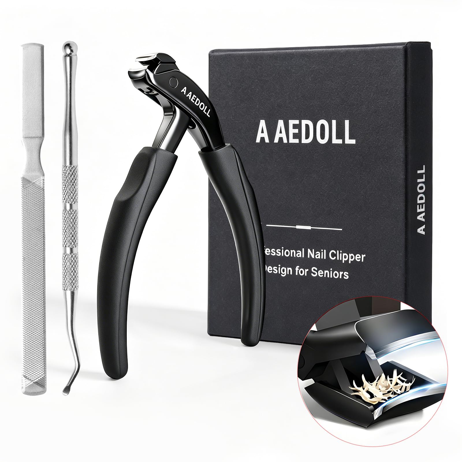 A AEDOLL Heavy-Duty Long Handle Toenail Clipper for Seniors