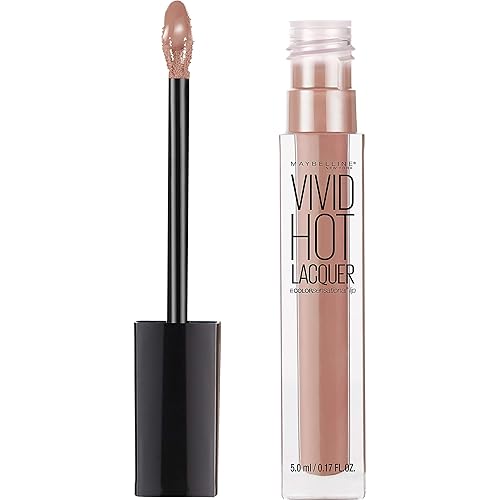 Maybelline New York Color Sensational Vivid Hot Lacquer Lip Gloss, Tease, 0.17 fl. oz.